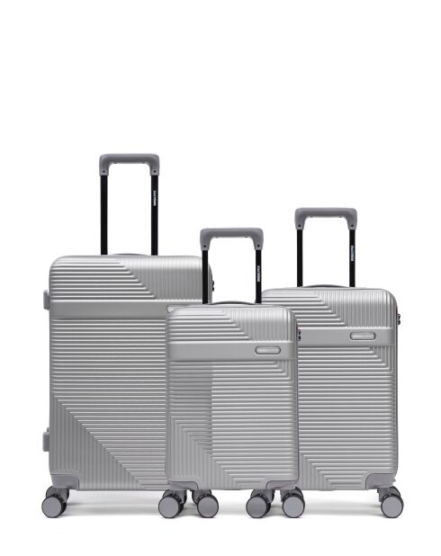 3er-Set Weekend-, Kabinen- und Kabinenkoffer XS Wohlen grau - 65x42,5x26 cm