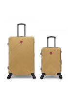 Set de 2 maletas grandes y cabina Olten de color beige - 76,5x49x29,5 cm