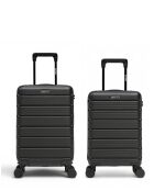 Set di 2 valigie da cabina XS Lugano nere - 60x42,5x26 cm