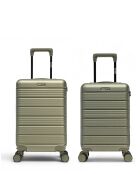 Set de 2 maletas de cabina y cabina XS Lugano oliva - 60x42,5x26 cm