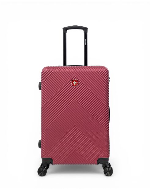 Olten Bordeauxroter Reisekoffer, Größe M, 67 x 44 x 27 cm