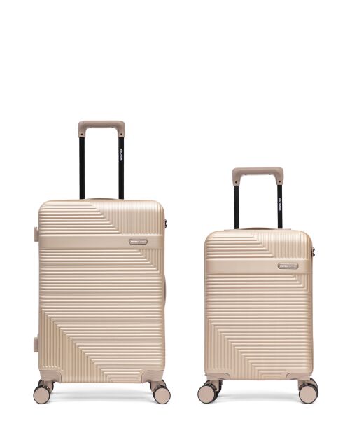 Set di 2 valigie da viaggio XS Wohlen beige - 65x42,5x26 cm