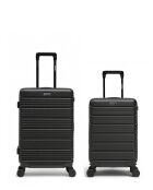 Lot De 2 Valises Weekend Et Cabine Lugano noir - 65x42,5x26 cm