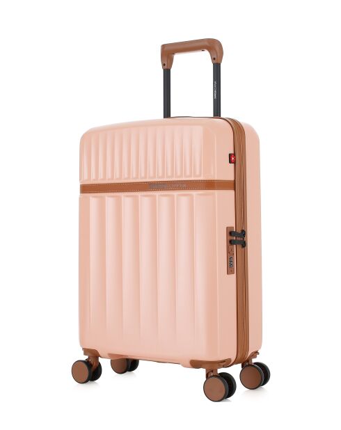 Valigia a soggiorno media rosa chiaro Zermatt - 59,5x38,5x21,5 cm