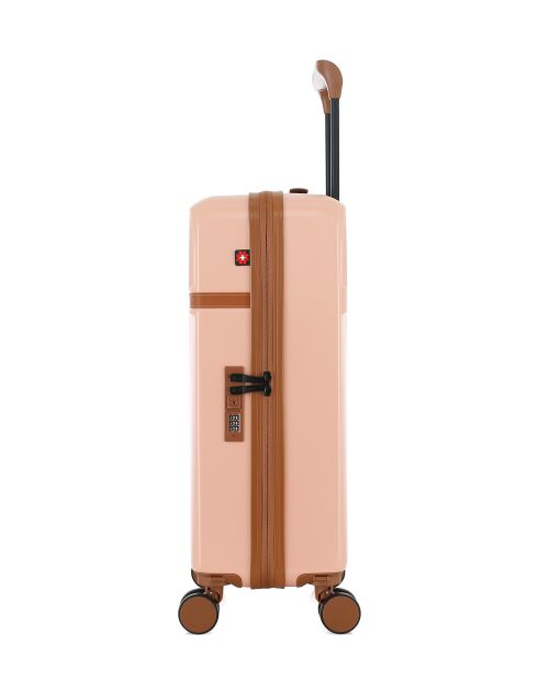 Valigia a soggiorno media rosa chiaro Zermatt - 59,5x38,5x21,5 cm