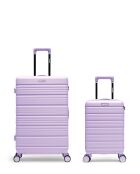 Set de 2 maletas grandes y cabina XS Lugano lila - 75 x 47,5 x 29 cm