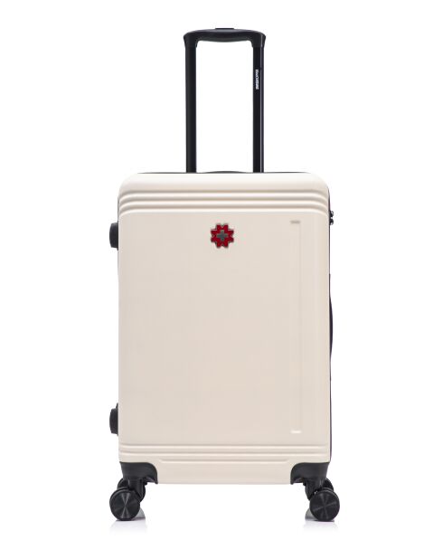 Lot De 2 Valises Weekend Et Cabine Gstaad beige - 66x43x26 cm