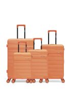 Set mit 4 großen Koffern, Weekend, Cabin und Cabin XS Wohlen orange - 75x47,5x29 cm