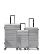 Set mit 3 großen Koffern, Weekend- und Kabinenkoffer Wohlen grau - 75x47,5x29 cm