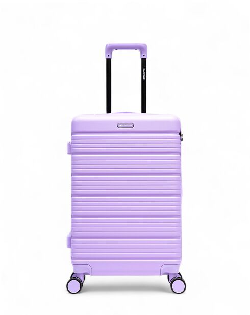 Set de 2 maletas Lugano moradas para fin de semana y cabina, 65 x 42,5 x 26 cm