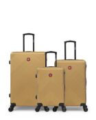 Set mit 3 großen Koffern, Wochenende und Kabine, Olten, beige — 76,5 x 49 x 29,5 cm