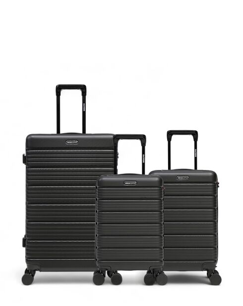Set di 3 valigie grandi, Cabina e Cabina XS Lugano nere - 75x47,5x29 cm