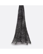 Stola Thesee Mini nera in modal e seta - 70x180 cm