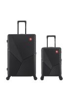 Set aus 2 großen Koffern und Kabine XS Fribourg schwarz - 75x47,5x29 cm