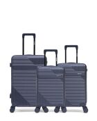 3er-Set Weekend-, Kabinen- und Kabinenkoffer XS Wohlen dunkelblau - 65x42,5x26 cm