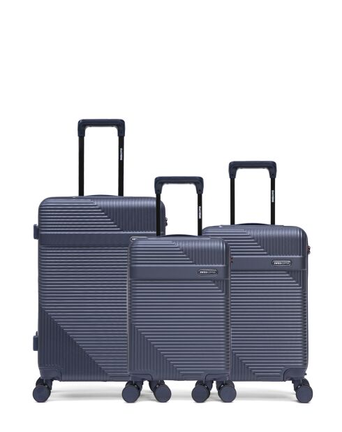 3er-Set Weekend-, Kabinen- und Kabinenkoffer XS Wohlen dunkelblau - 65x42,5x26 cm