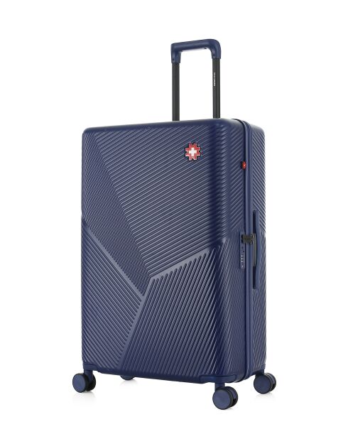 Set mit 3 großen Koffern, Weekend und Cabin XS Fribourg dunkelblau - 75x47,5x29 cm