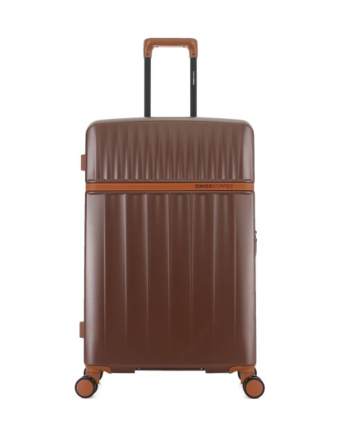 Set van 2 grote koffers en cabine Zermatt donkerbruin - 76,5x49x29 cm