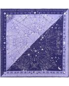 Quadrato in seta lilla Zenith 90 - 90x90 cm