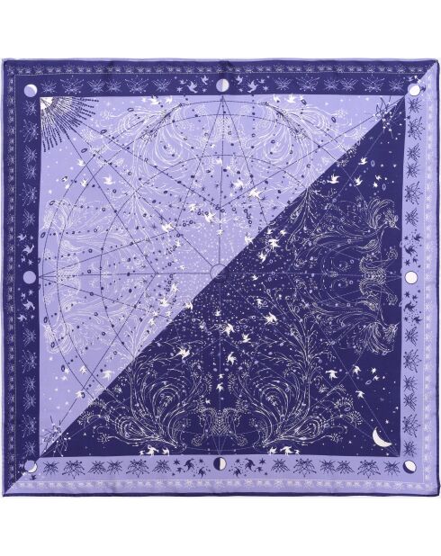 Carré en soie Zenith lilas 90 - 90x90 cm