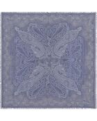 Quadrato Idaya in cotone blu scuro - 130x130 cm