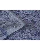Quadrato Idaya in cotone blu scuro - 130x130 cm