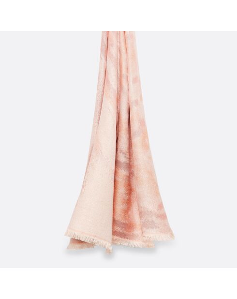 Etole en modal et soie Shine Edgar rose gold - 70x200 cm
