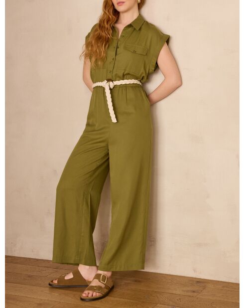 Combi-Pantalon Leslie Salopette olive