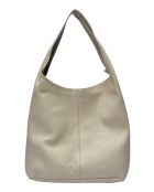 TSBV 57 beige leren hobotas - 32x43x15 cm
