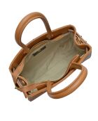 Bolso SBV 81 de piel coñac - 18,5x25x8 cm
