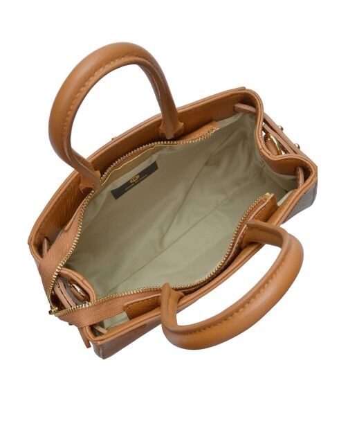 Bolso SBV 81 de piel coñac - 18,5x25x8 cm