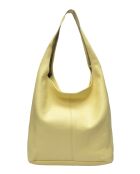 Borsa hobo TSBV 57 in pelle gialla - 32x43x15 cm