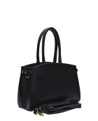 SBV 81 Tragetasche aus schwarzem Leder - 18,5 x 25 x 8 cm