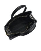 SBV 81 Tragetasche aus schwarzem Leder - 18,5 x 25 x 8 cm