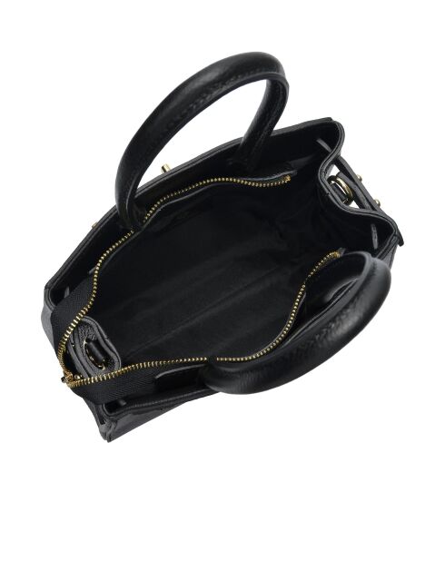 SBV 81 Tragetasche aus schwarzem Leder - 18,5 x 25 x 8 cm