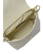 Bandolera SBV 77 de piel beige - 10,5x15x6,5 cm