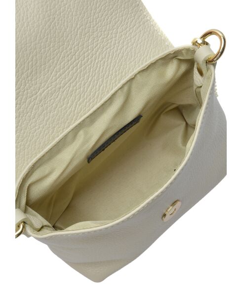Bandolera SBV 77 de piel beige - 10,5x15x6,5 cm