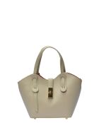 SBV 60 beige leren draagtas - 16x20x9 cm