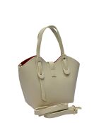 SBV 60 beige leren draagtas - 16x20x9 cm