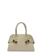SBV 79 Tragetasche aus beigefarbenem Leder - 16x22,5x5,5 cm