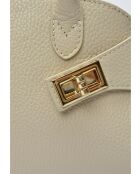 SBV 79 Tragetasche aus beigefarbenem Leder - 16x22,5x5,5 cm