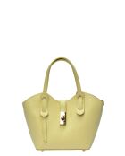 Bolso SBV 60 de piel amarilla - 16x20x9 cm