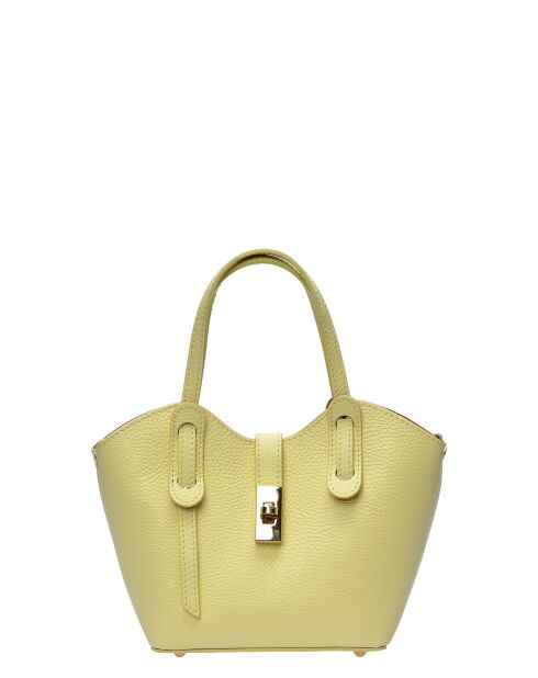 Bolso SBV 60 de piel amarilla - 16x20x9 cm