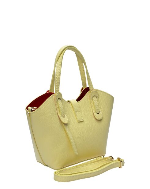 Bolso SBV 60 de piel amarilla - 16x20x9 cm