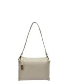 Ree Projects beigefarbene Lederhandtasche - 12x19x9 cm