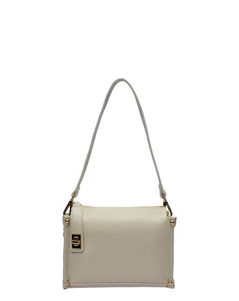 Ree Projects beigefarbene Lederhandtasche - 12x19x9 cm