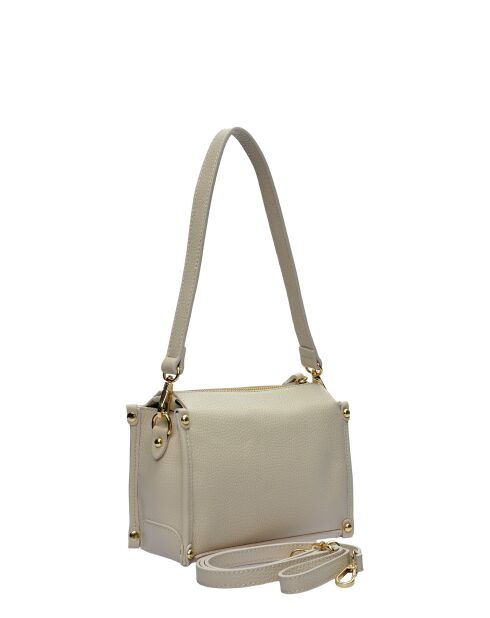 Ree Projects beigefarbene Lederhandtasche - 12x19x9 cm