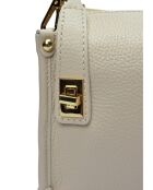 Ree Projects beigefarbene Lederhandtasche - 12x19x9 cm