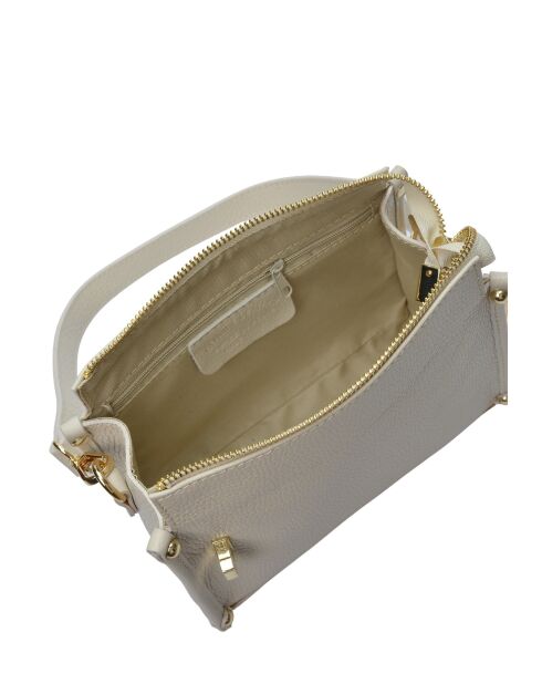 Ree Projects beigefarbene Lederhandtasche - 12x19x9 cm