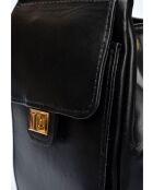 SBV 80 zwarte leren schoudertas - 20x26x11 cm